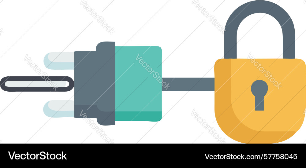 Secure power connection icon outlet child safety vector image
