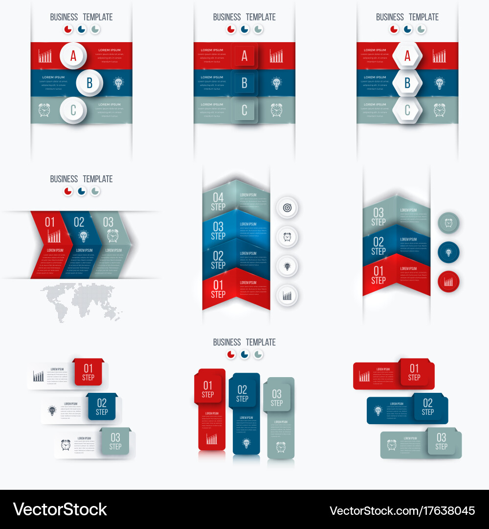 Set with infographics Vector Image
