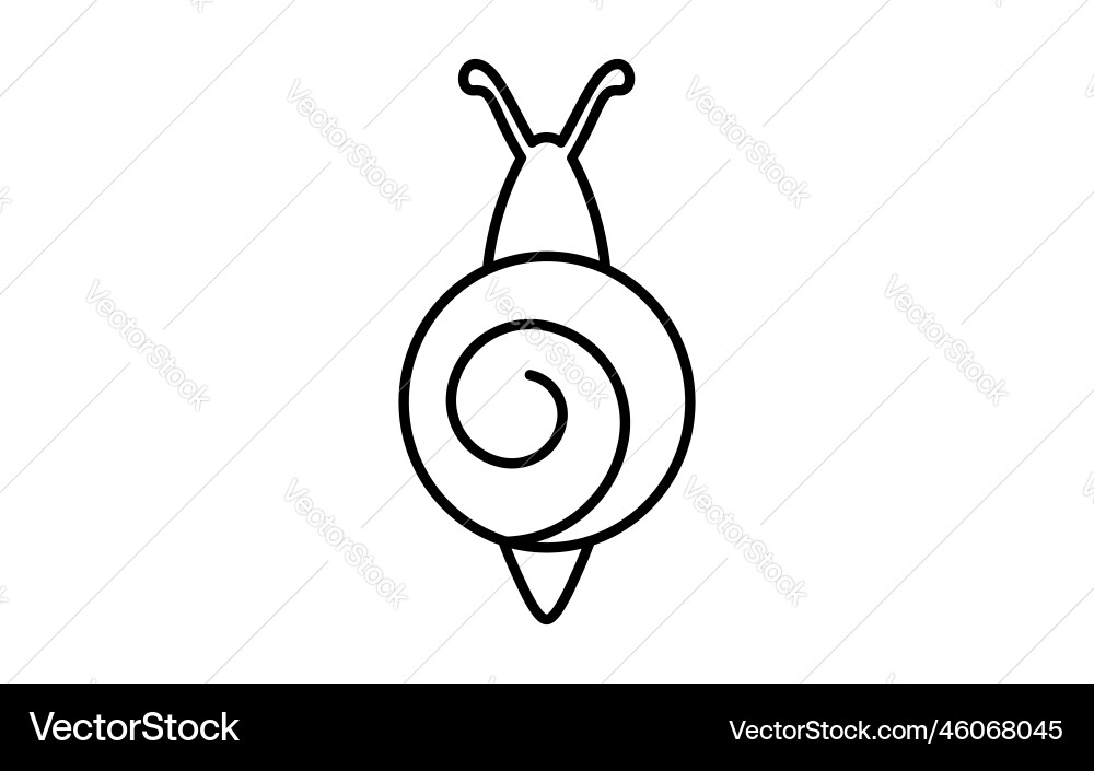 Snail a simple icon of unpleasant pests Vector Image