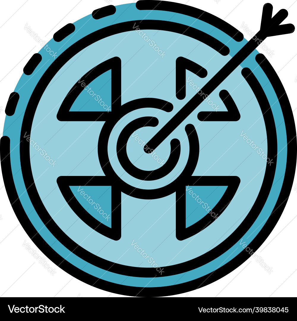Startup target icon color outline Startup target icon color outline vector image