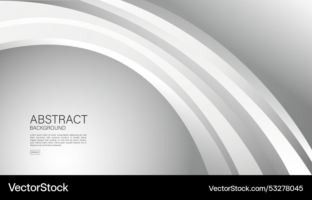 White wave background design gray abstract Vector Image