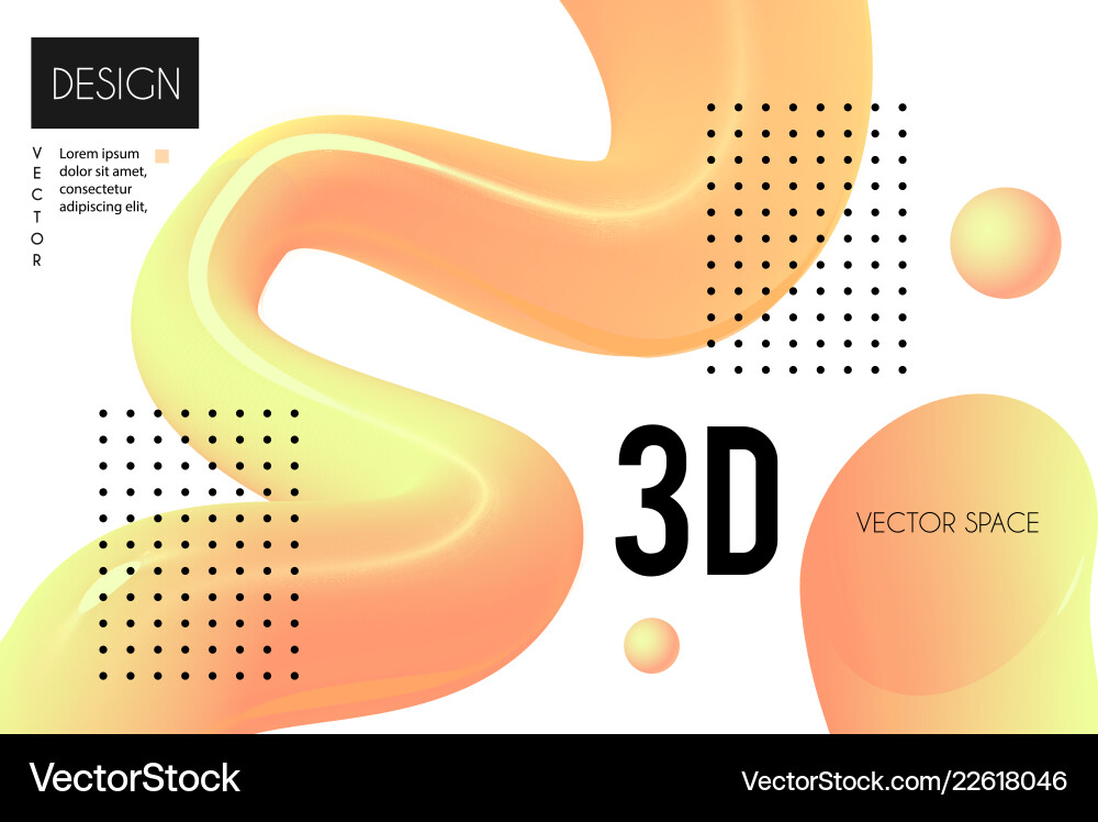 3d gradient design colorful abstract composition 3d gradient design colorful abstract composition Vector Image