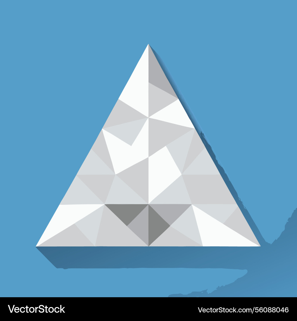 Abstract triangular geometric shape low polygonal Vector Image