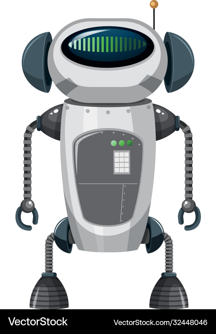 Isolated robot on white background Isolated robot on white background vector image