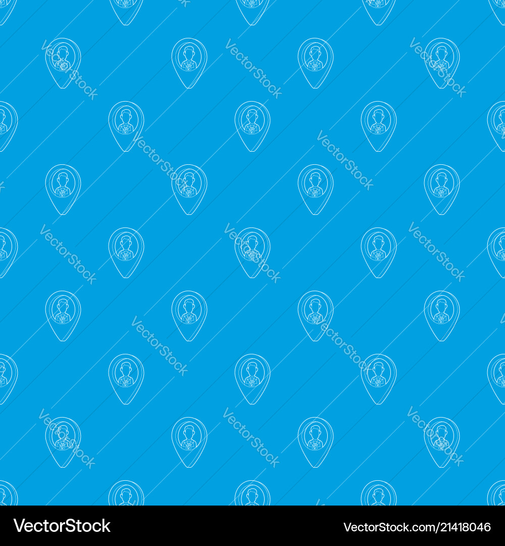 Map pointer with businessman pattern Map pointer with businessman pattern vector image