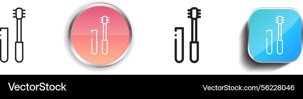 Mascara icon thin linear regular and button style vector image
