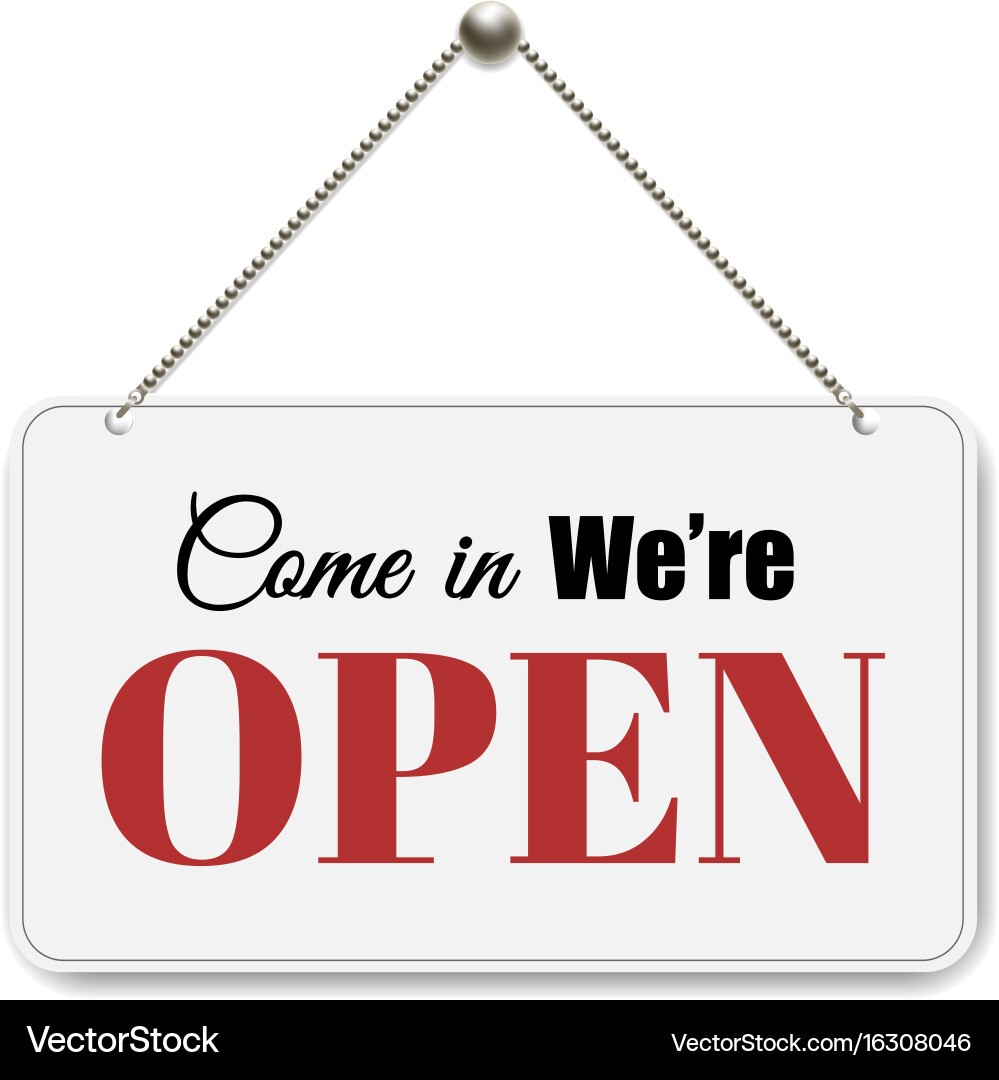 Open Sign with Mesh Vector Image