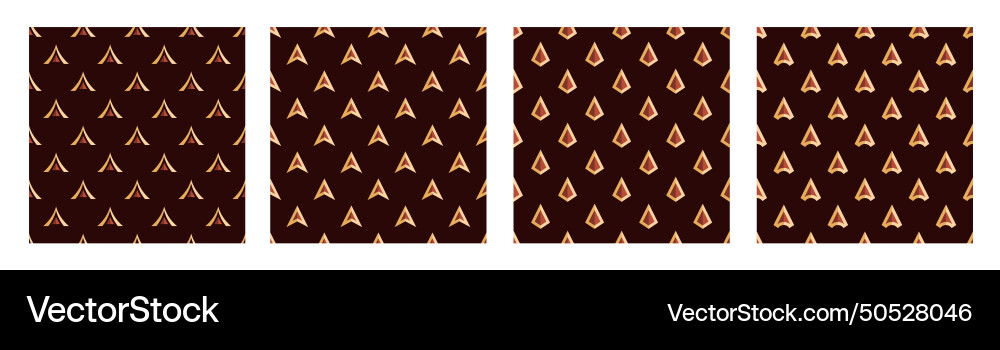 Set of four abstract seamless patterns Set of four abstract seamless patterns vector image