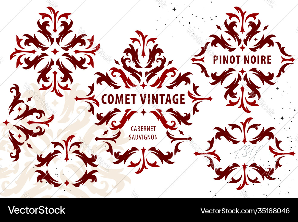 Vintage frames set Royalty Free Vector Image - VectorStock