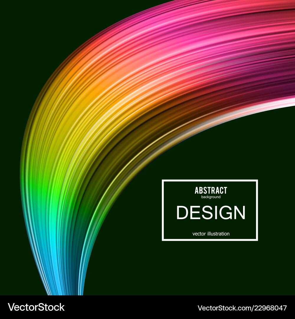 Abstract Rainbow Curve Background vector image