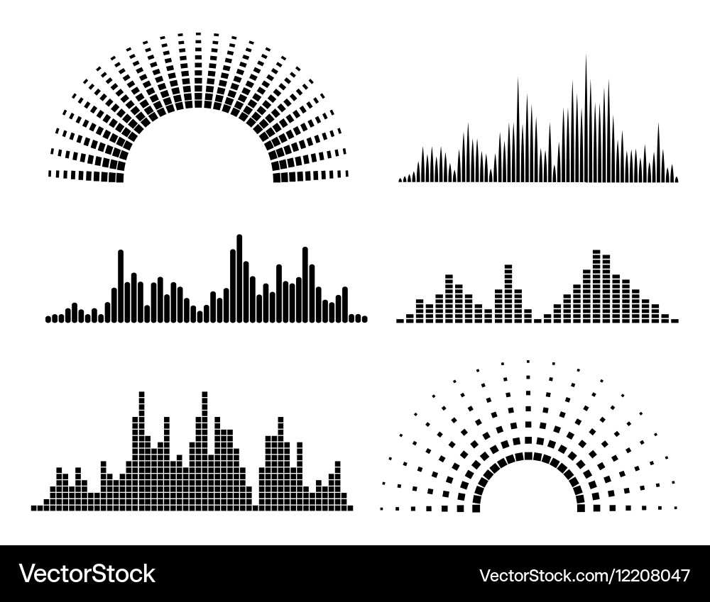 Abstract Sonic Waveforms Vector Image