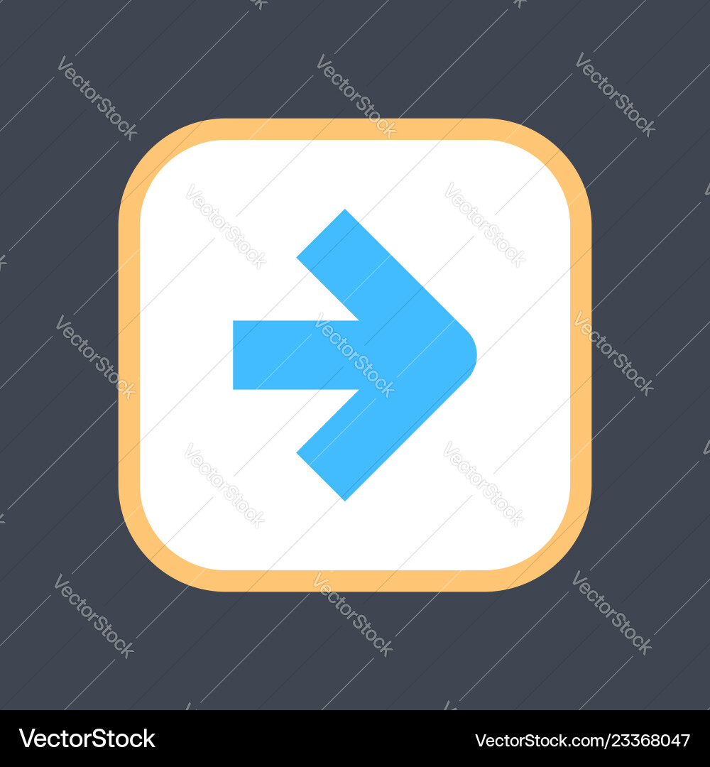 Arrow sign in a square icon web button is created Arrow sign in a square icon web button is created vector image
