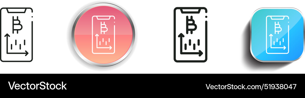 Bitcoin-Symbol dünn linear regelmäßig und Schaltfläche Stil Bitcoin-Symbol dünn linear regelmäßig und Schaltfläche Stil vektorbild