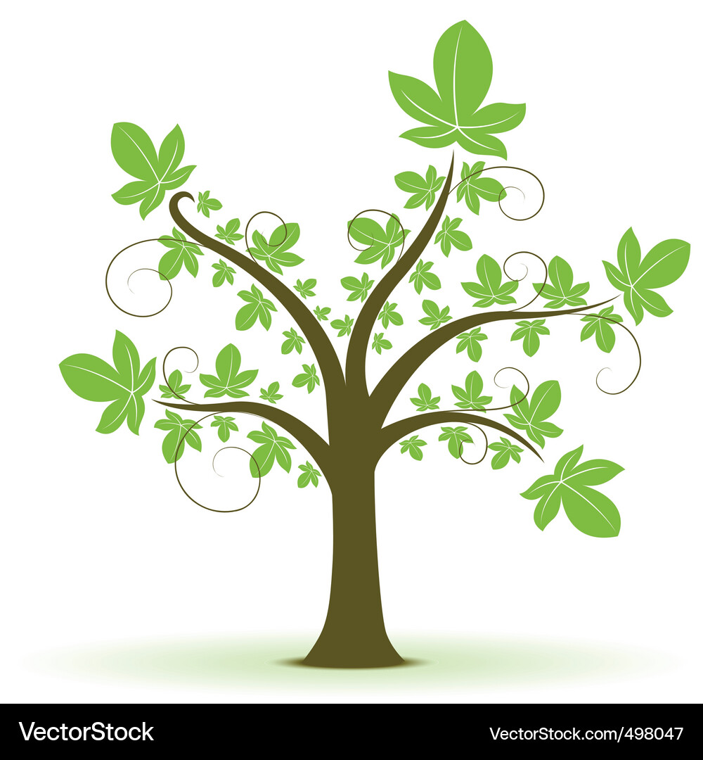 Elegant Tree Branch Silhouette Vector Image