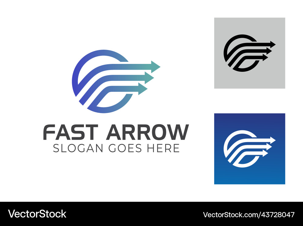 Faster express with arrow symbol for business vector image