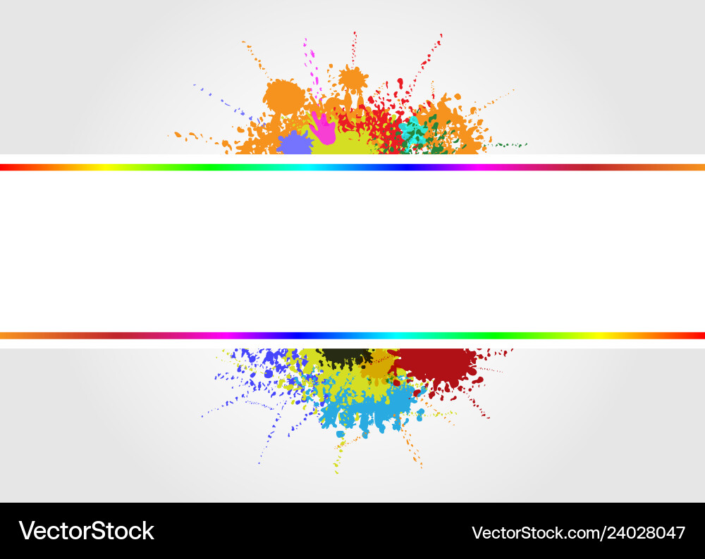 Frame on splash color Vector Image