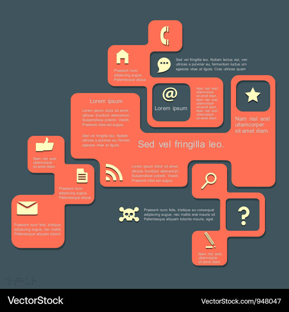 Retro Website Template Vector Image