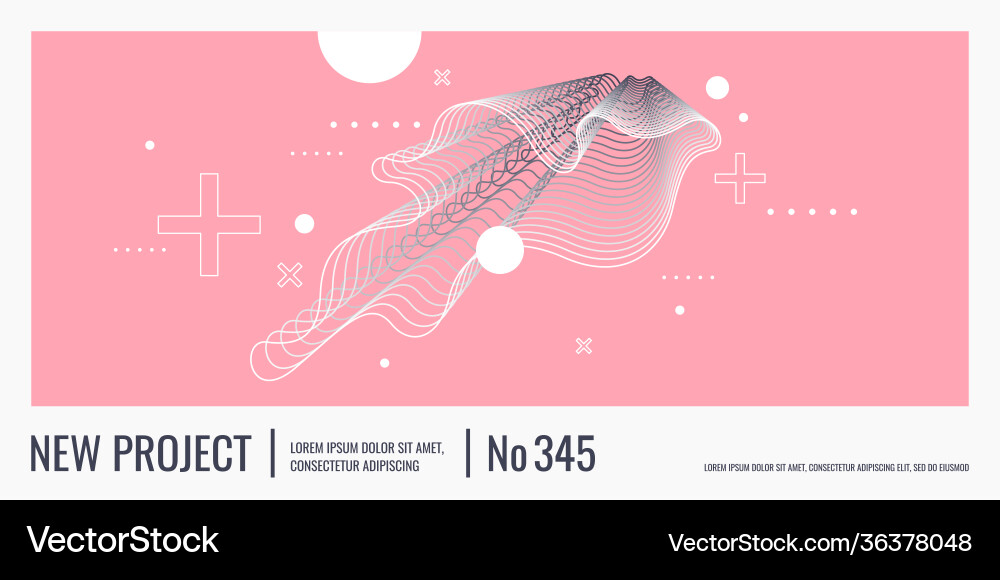 Abstract background with dynamic waves vector image