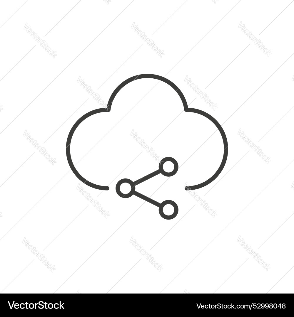 Cloud share icon set data sync to storage Vector Image