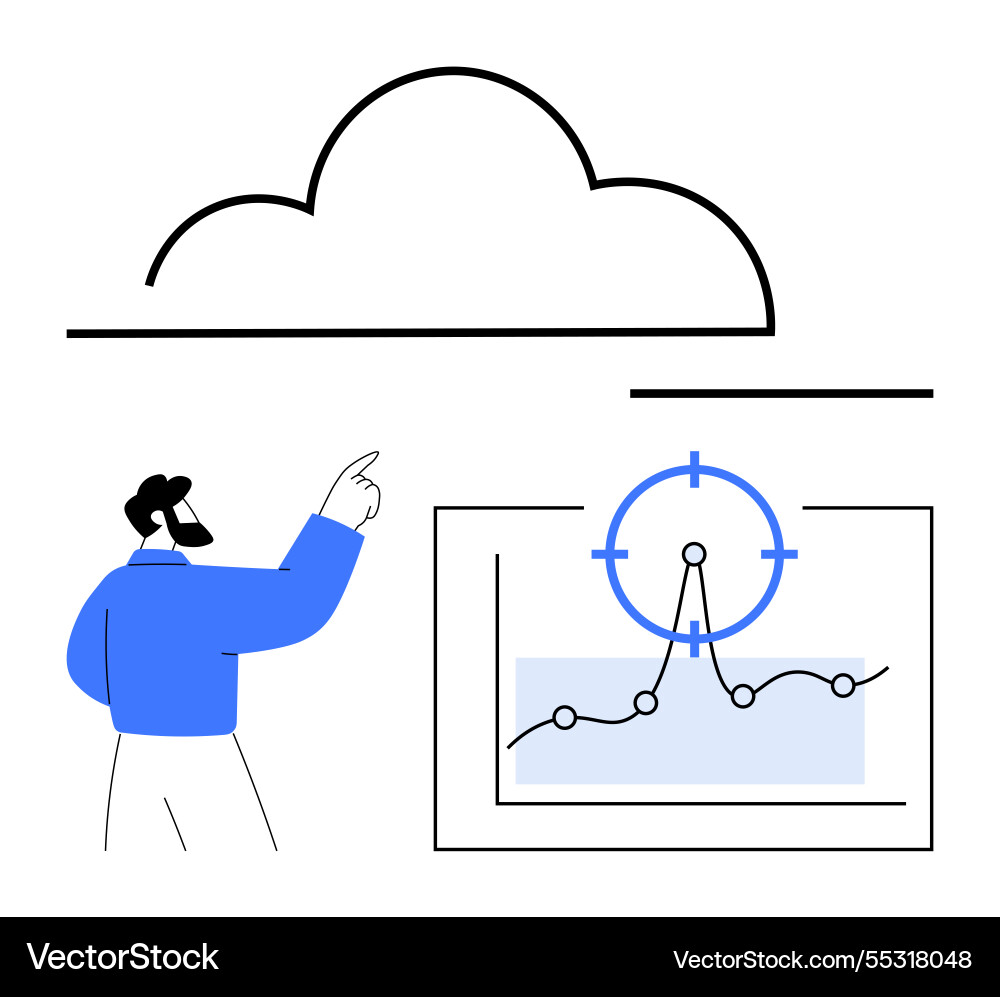Datenanalyse-Diagramm mit Cloud-Sync Datenanalyse-Diagramm mit Cloud-Sync vektorbild