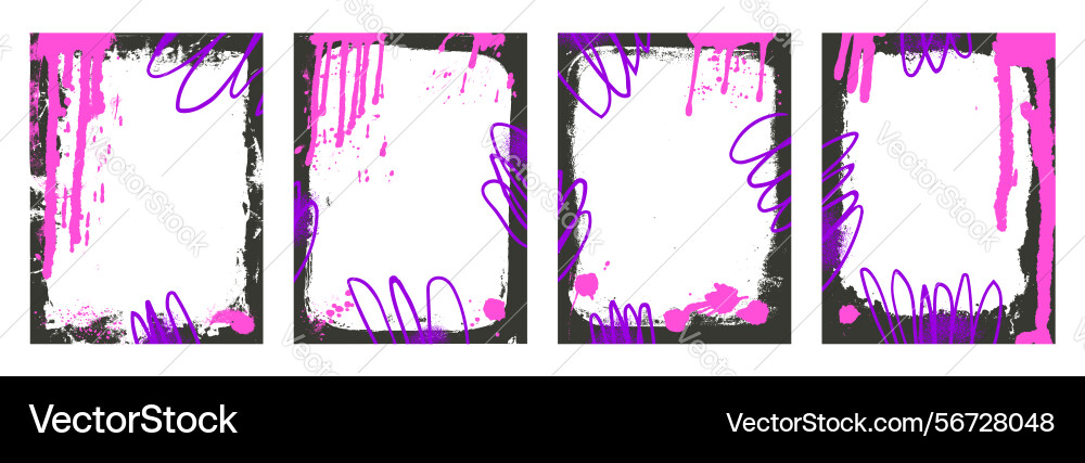 Grunge text boxes set framework templates vector image