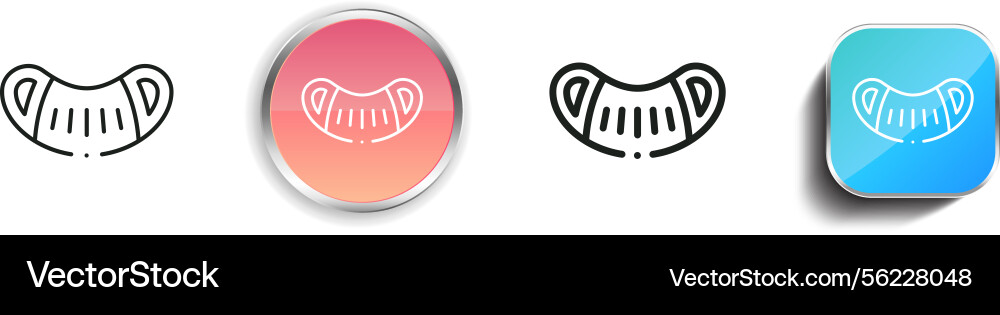 Mask icon thin linear regular and button style vector image