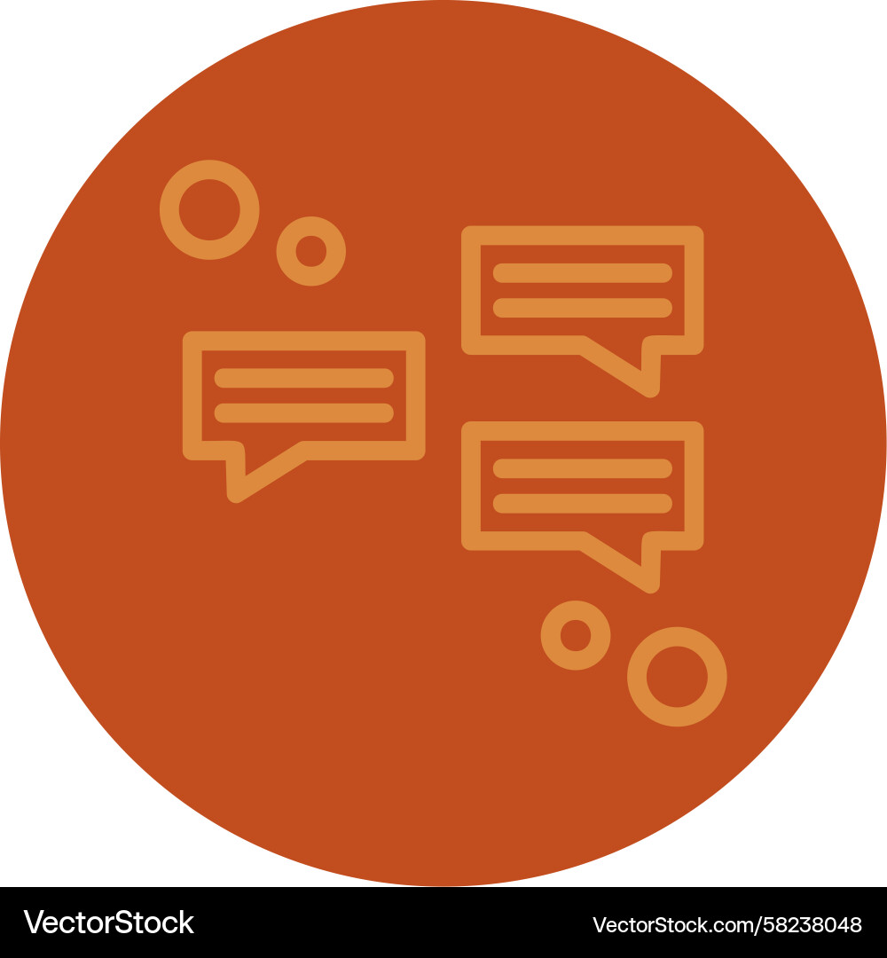 Messaging Line Icon Vector Image
