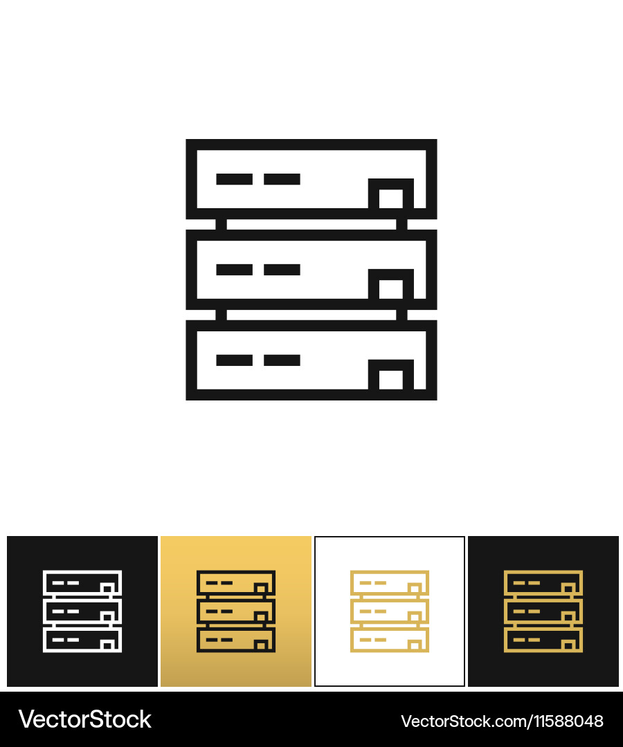 Server or computer data storage icon vector image