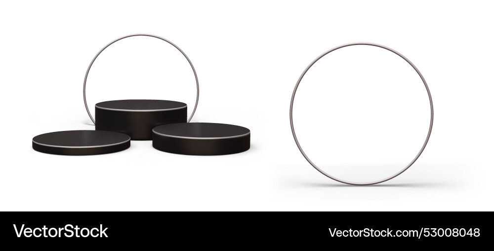 Set of decorative elements for product display Set of decorative elements for product display Vector Image