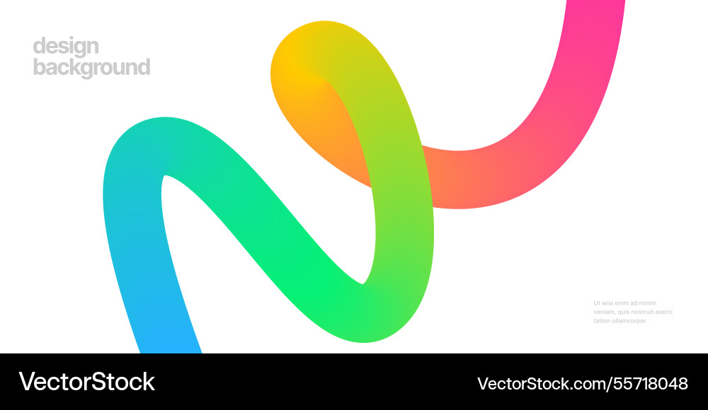 Template with colorful gradient squiggles shapes Vector Image