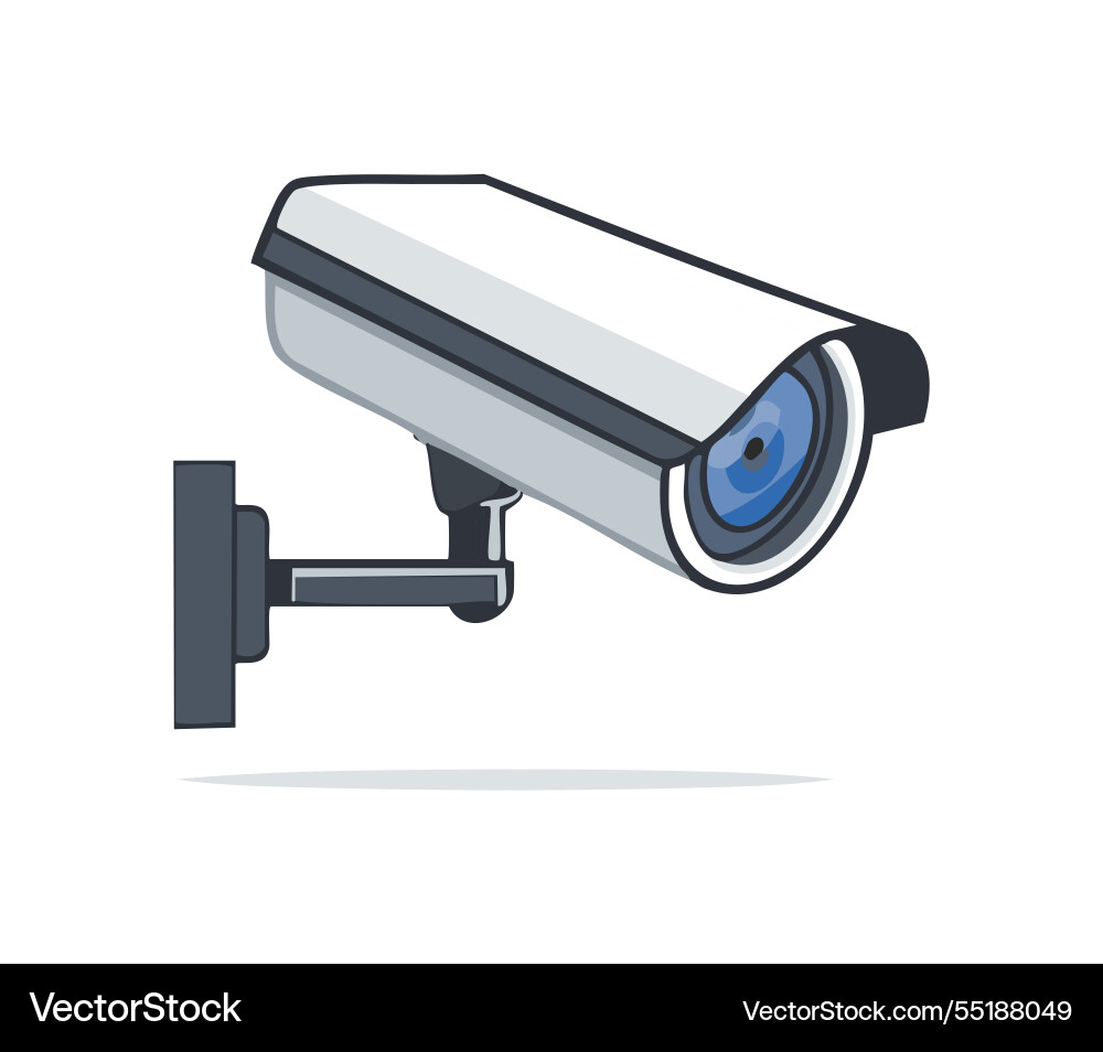 A ai security camera simple vector image
