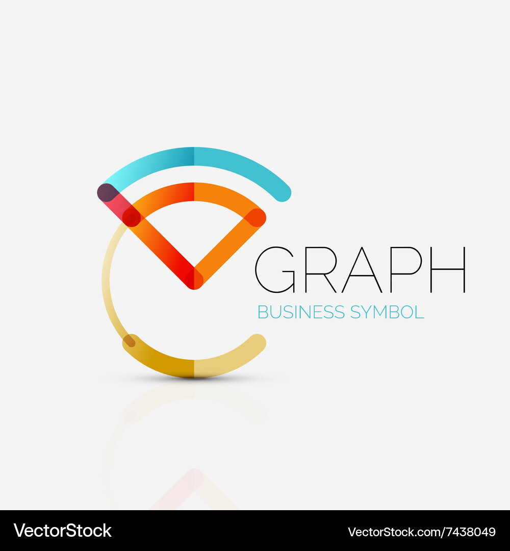 Abstract logo idea linear chart or graph Vector Image