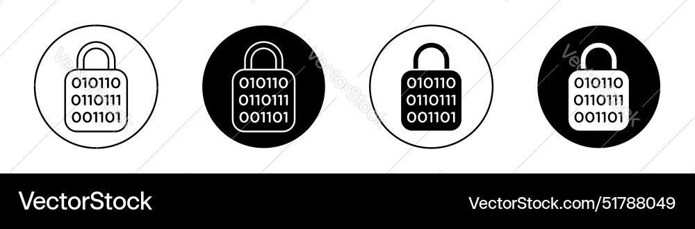 Binary lock icon Vector Image