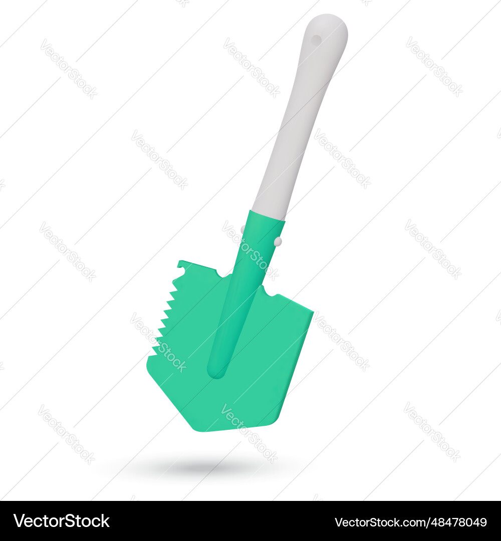 Blue 3d realistic scissors with handles Blue 3d realistic scissors with handles Vector Image