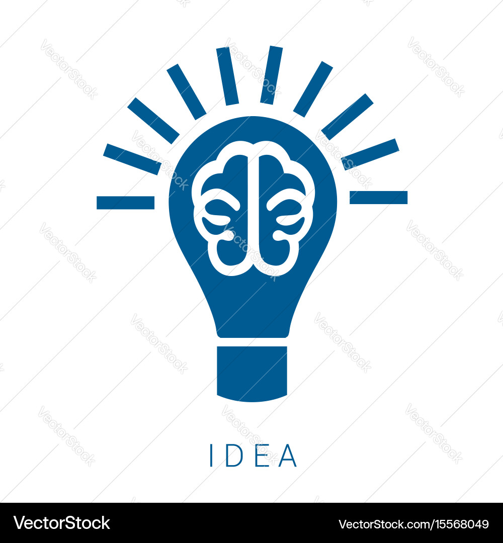 Brainstorming Icon - Idea Concept vector image