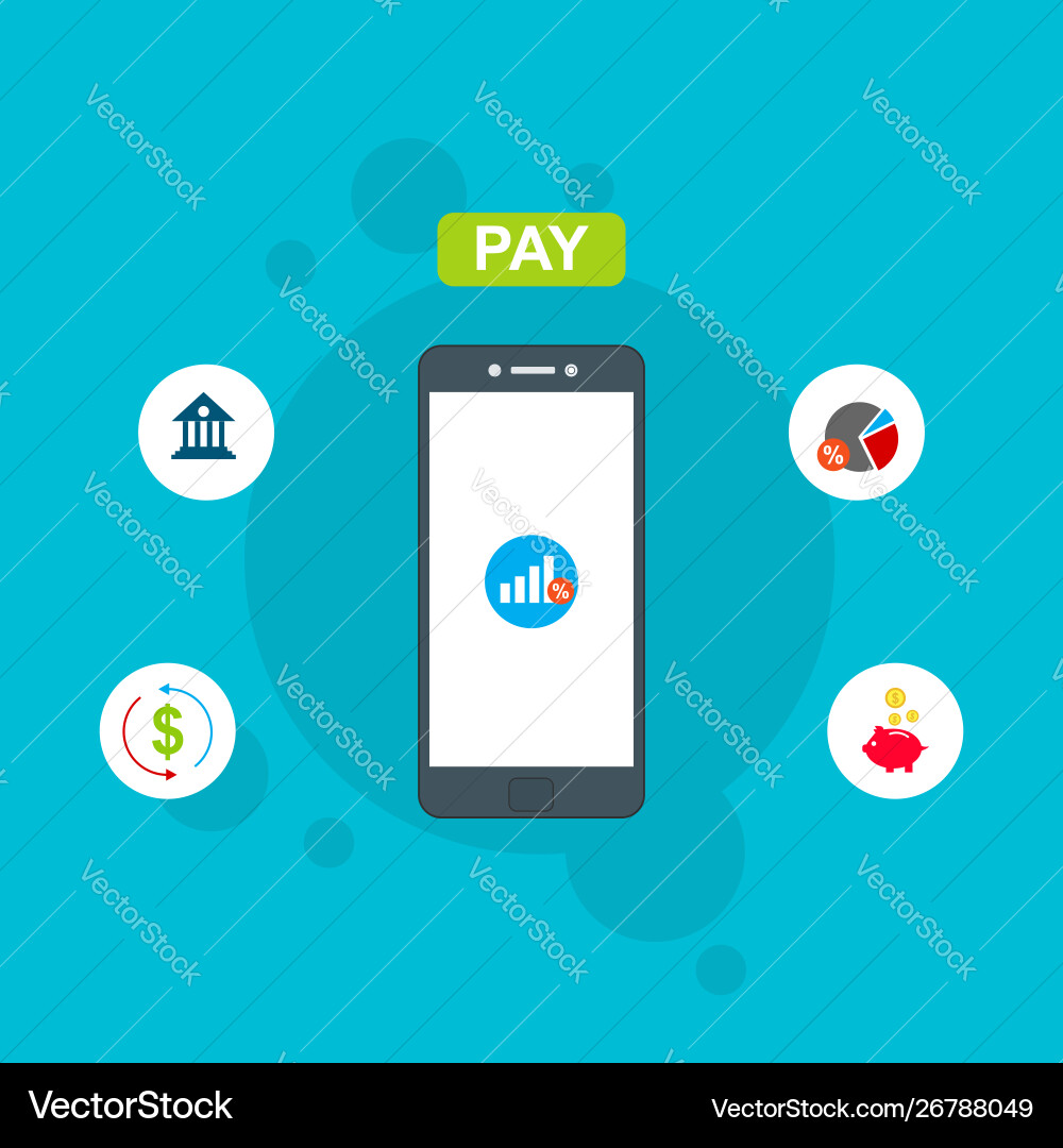 Concept online and mobile payments for web page vector image