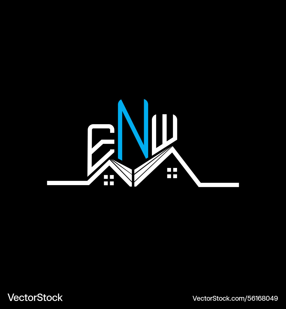 Enw real state logo design simple and modern Vector Image