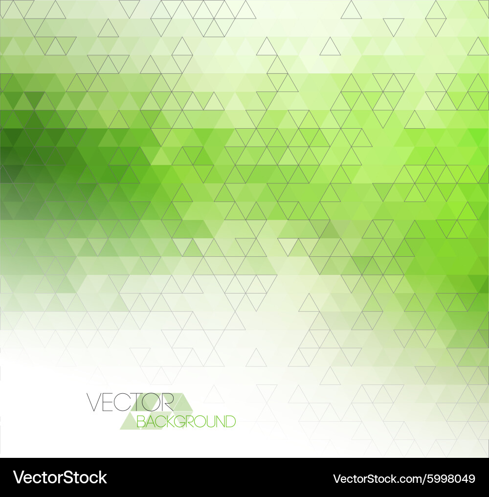 Geometric Green Triangle Background vector image