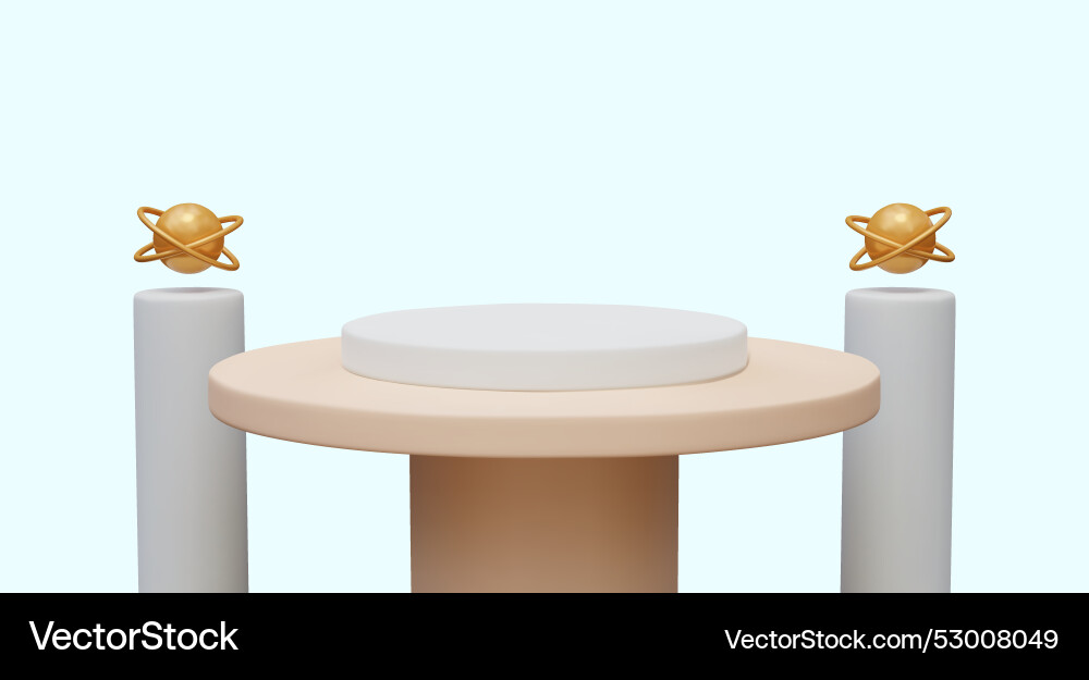 Horizontal template with empty platform in space Horizontal template with empty platform in space vector image