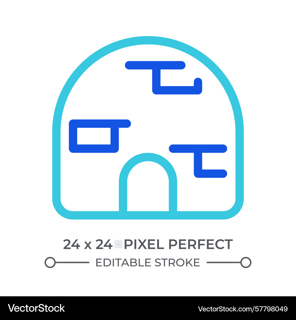 Igloo colorful line ui icon Igloo colorful line ui icon Vector Image