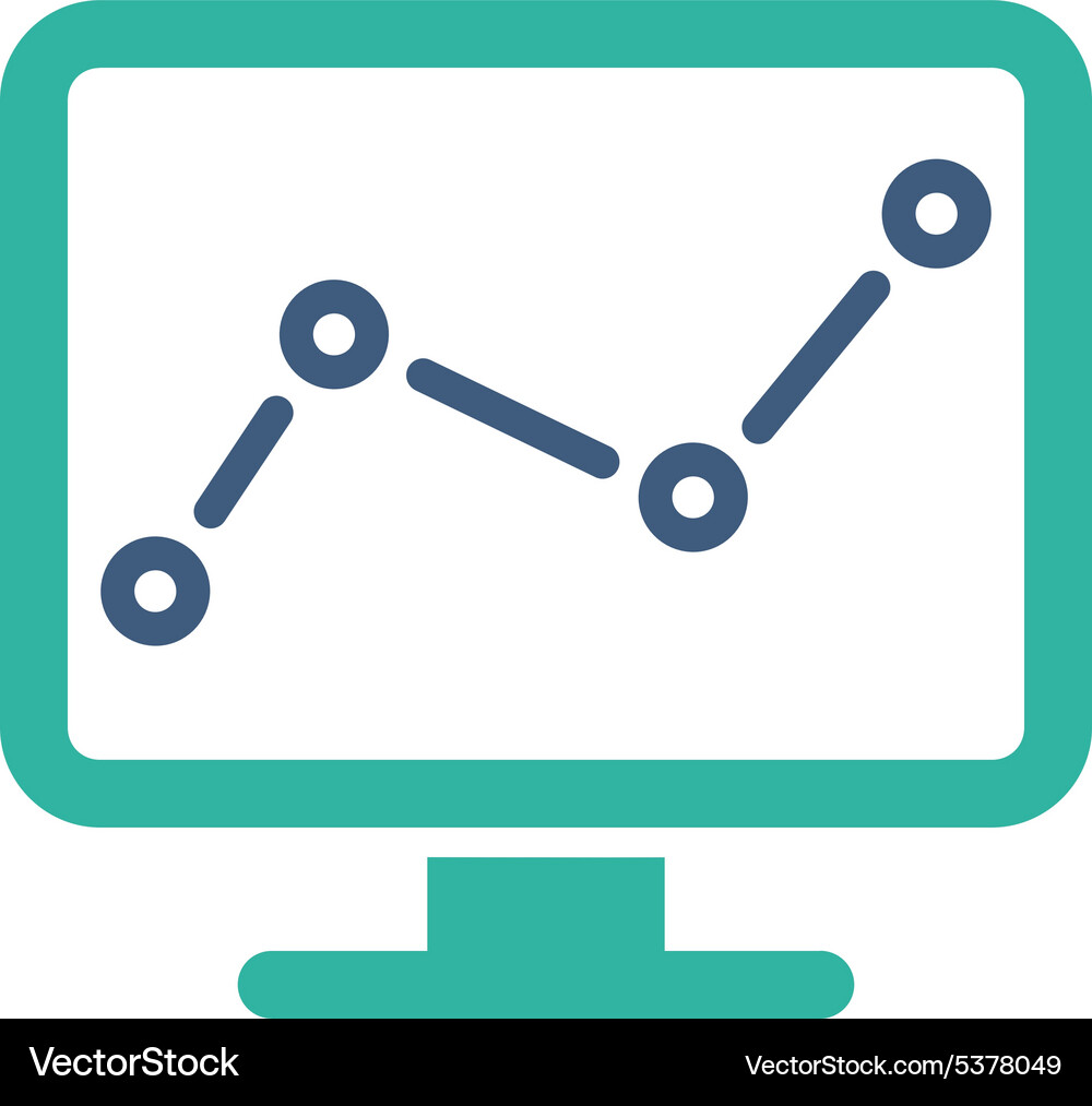Monitoring icon from business bicolor set Vector Image