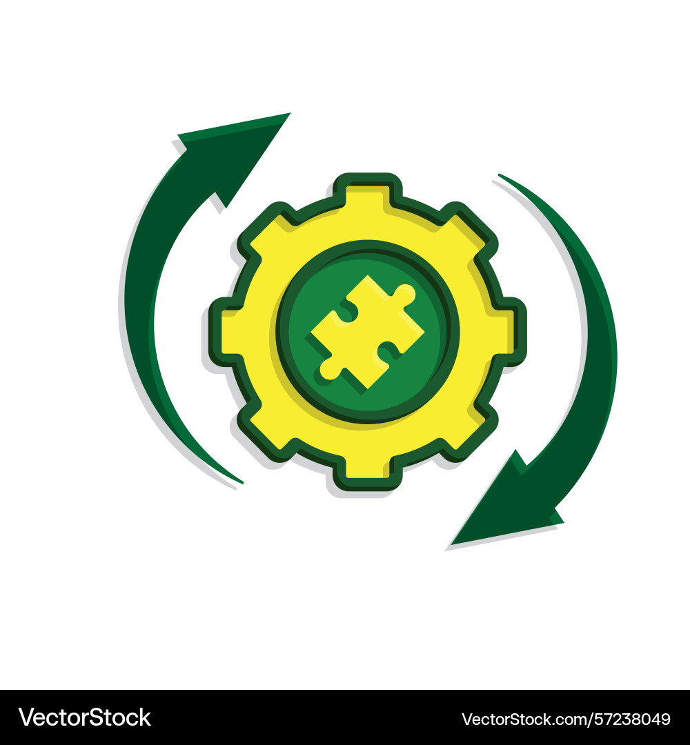 Optimization icon business process Vector Image