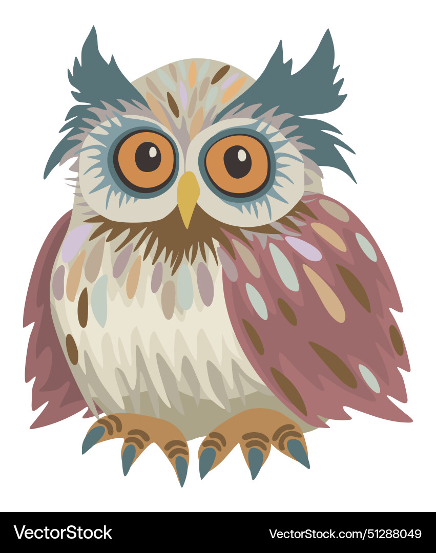 Owl decorative cute isolated – Free Vector | VectorStock