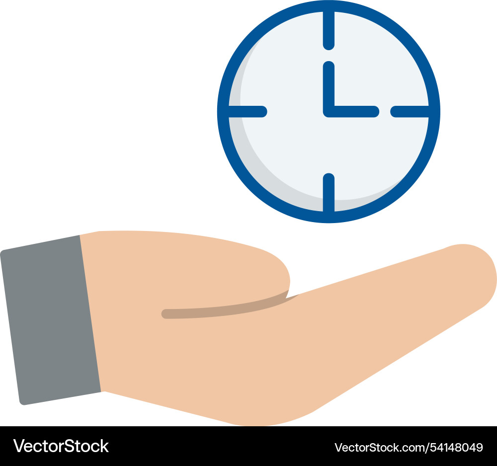 Save time flat icon design Vector Image