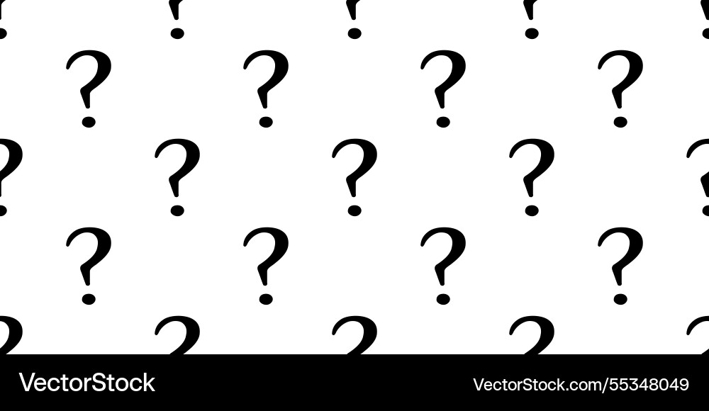 Seamless question mark icon pattern repeats Seamless question mark icon pattern repeats vector image