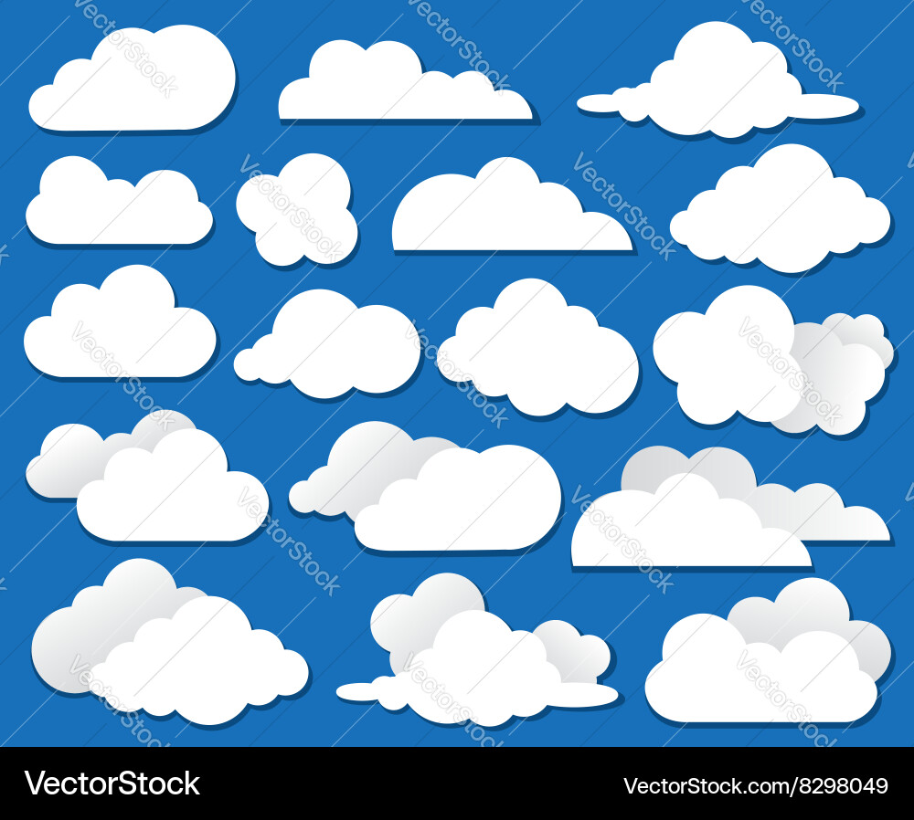 Set of clouds Vector Image