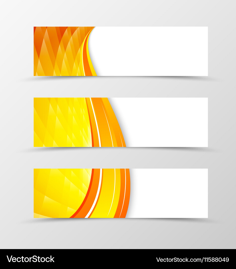 Set of header banner wave design Vector Image