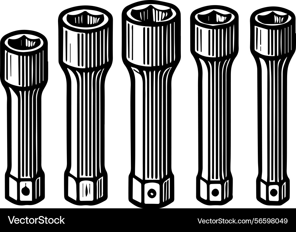 Simple icon of a socket set logo design vector image