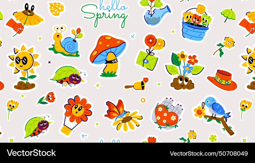 Spring pattern Vector Image
