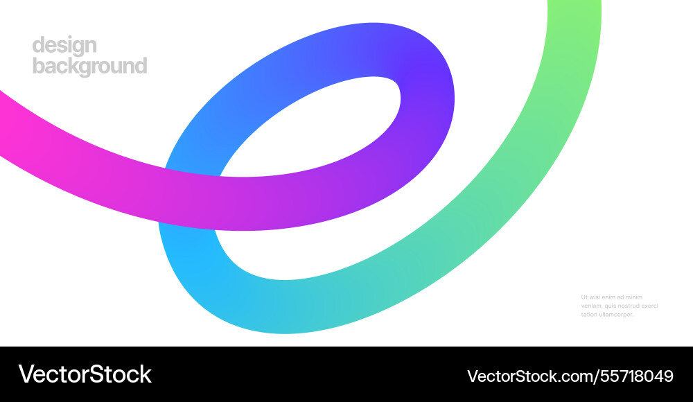 Template with colorful gradient squiggles shapes Vector Image